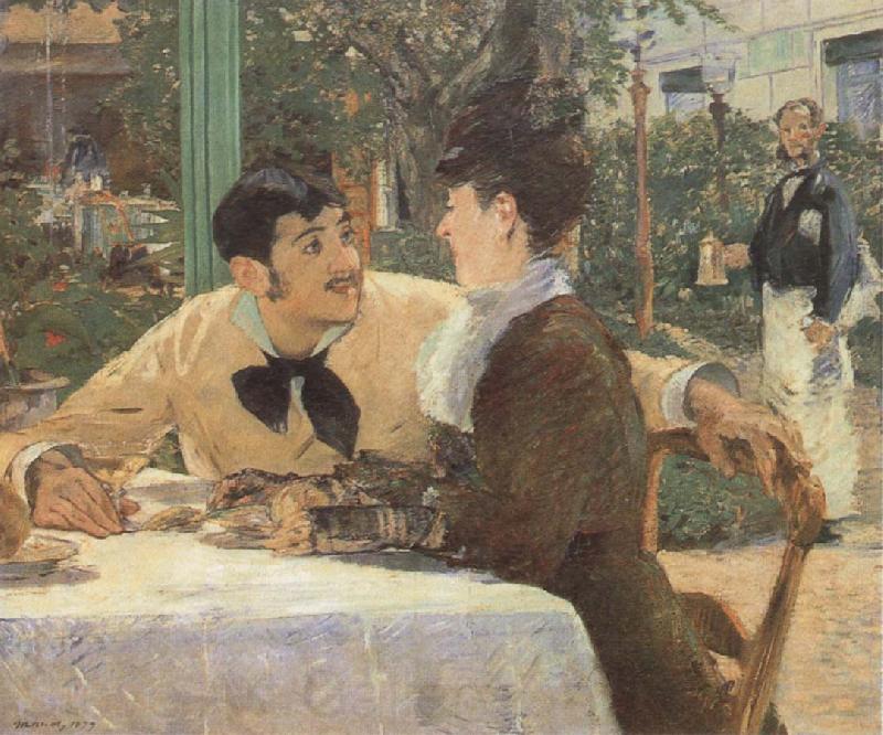 Edouard Manet In the Garden Restaurant of Pere Lathuille Spain oil painting art